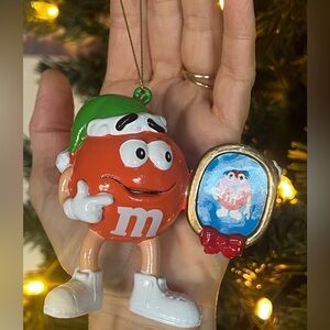 🧡 Vintage M&M’s Orange Christmas Ornament